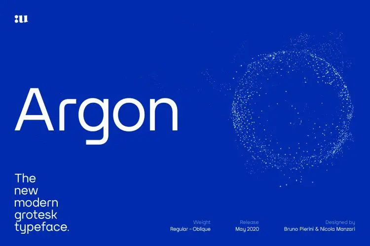Argon时尚现代感动无衬线字体