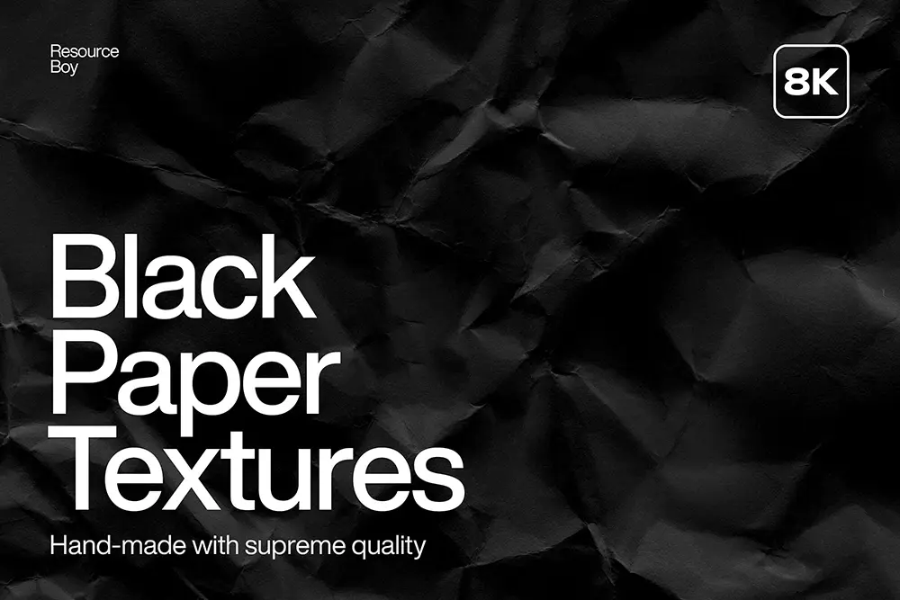 50+ Black Paper Textures 50款黑色艺术纸褶皱纸纹折痕肌理海报背景底纹高清图片设计素材