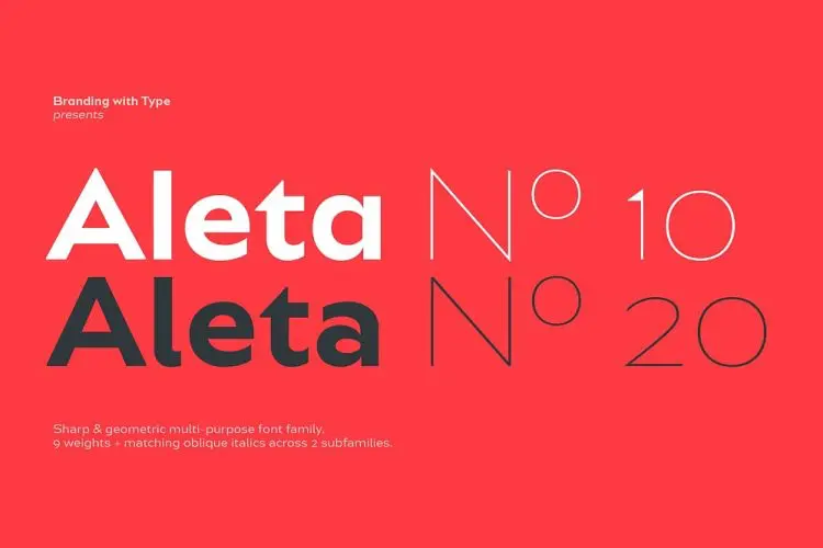 Bw Aleta font family 看好的英文字母书籍手册英文字体下载