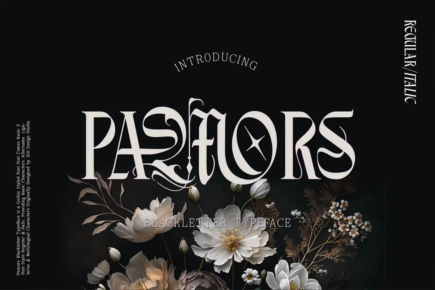Pamors Typeface Pamors潮流暗黑哥特重金属摇滚街头潮牌标识海报标题装饰英文字体