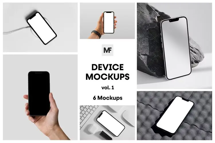 Electronic Device Mockups vol.04 手持iPhone苹果手机模型品牌推广展示设计贴图ps样机素材