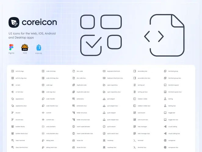 Core Coding 72个开发编程系统管理icon小图标素材下载