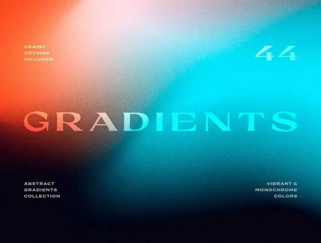 Magma Retro Gradient Textures  44款炫彩潮流复古弥散光模糊颗粒渐变酸性背景底纹图片设计素材