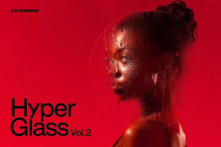 Hyper Glass 02 (11 Glass Effects) 11款半透明磨砂水波条纹方格艺术装饰水珠玻璃特效ps动作插件模板