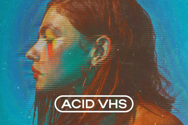 Acid VHS Photo Effect 潮流复古酸性故障风VHS影像褪色失真图像照片滤镜ps样机特效模板