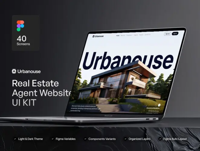 Urbanouse – Real Estate Agent Website UI KIT 房地产经纪人网站 UI 工具包
