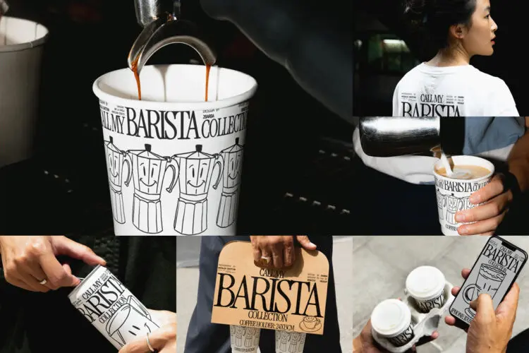 Bendito – Coffee Branding Mockup 8款高级咖啡品牌VI设计纸杯T恤海报易拉罐展示效果图PS贴图样机模板