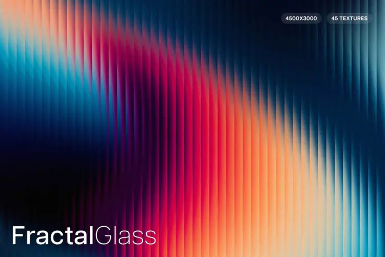 Fractal Glass Gradients 40款抽象未来主义科幻流体渐变条纹长虹玻璃肌理背景底纹图片素材