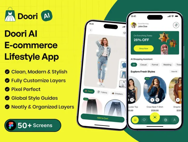 AI人工智能推荐服装时尚和生活方式移动应用 Doori AI E-commerce Lifestyle App